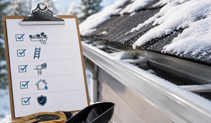 Winter gutter preparation and inspection